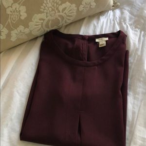 J. Crew plum burgundy blouse